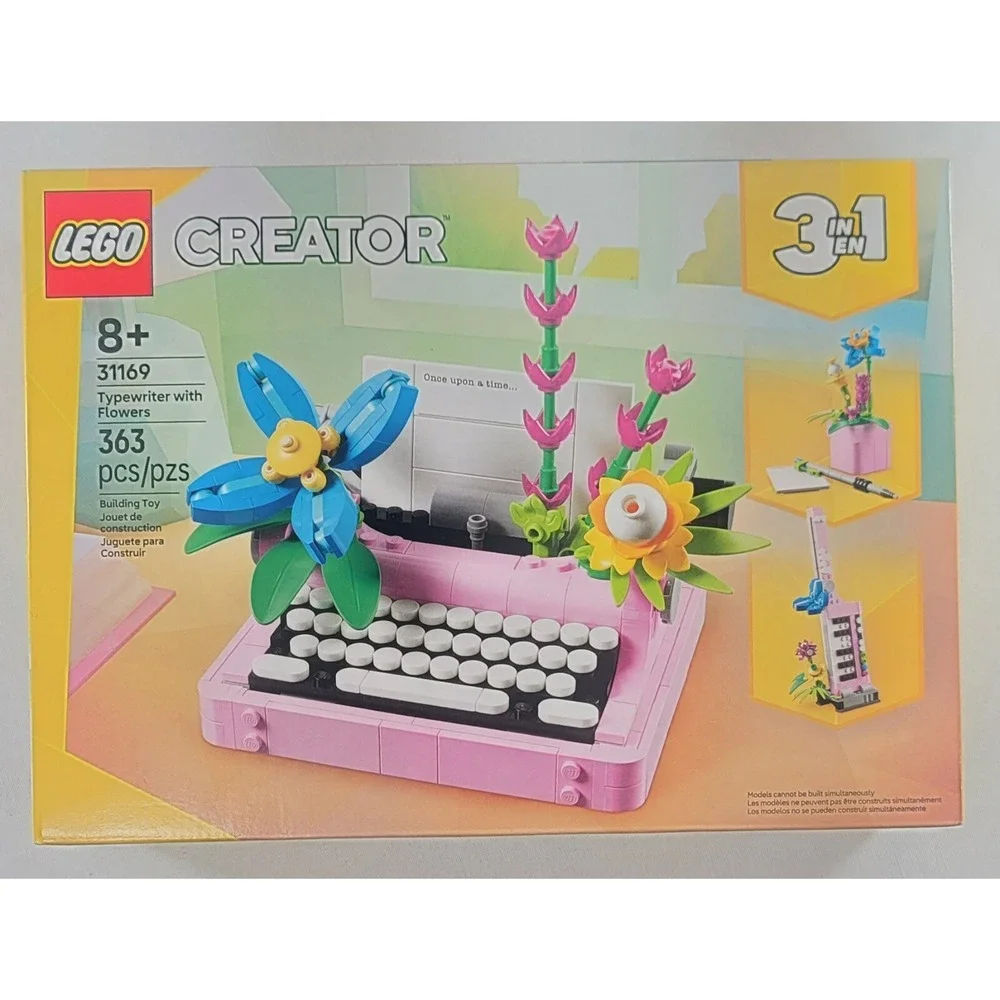 LEGO Creator 3-in-1: Typewriter‎ with Flowers (31169), 363 Pieces, New In Box